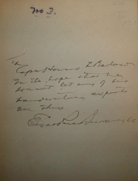 Inscription after erasing pencil marks